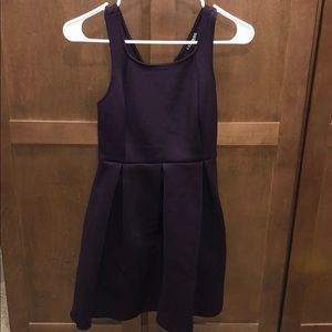 Open back purple dress